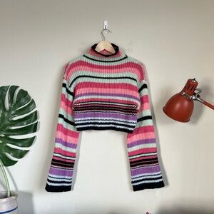 NWT Fashion Nova No Worries Striped Sweater